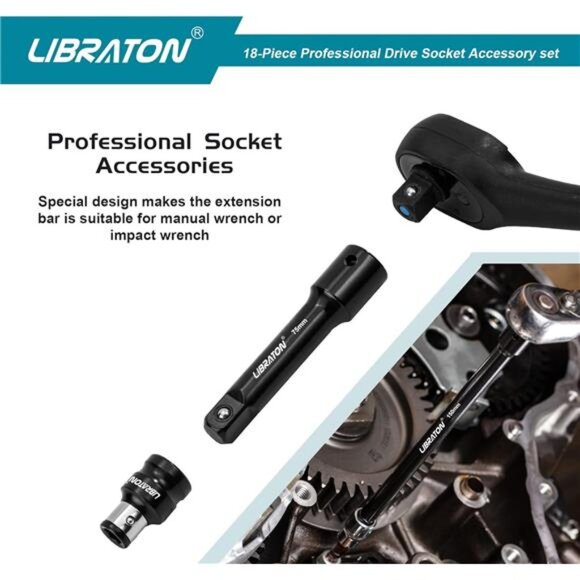 Socket Extension Set, Ratchet Extension Set, - Picture 6 of 7